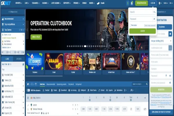 1xBet Kenya Login